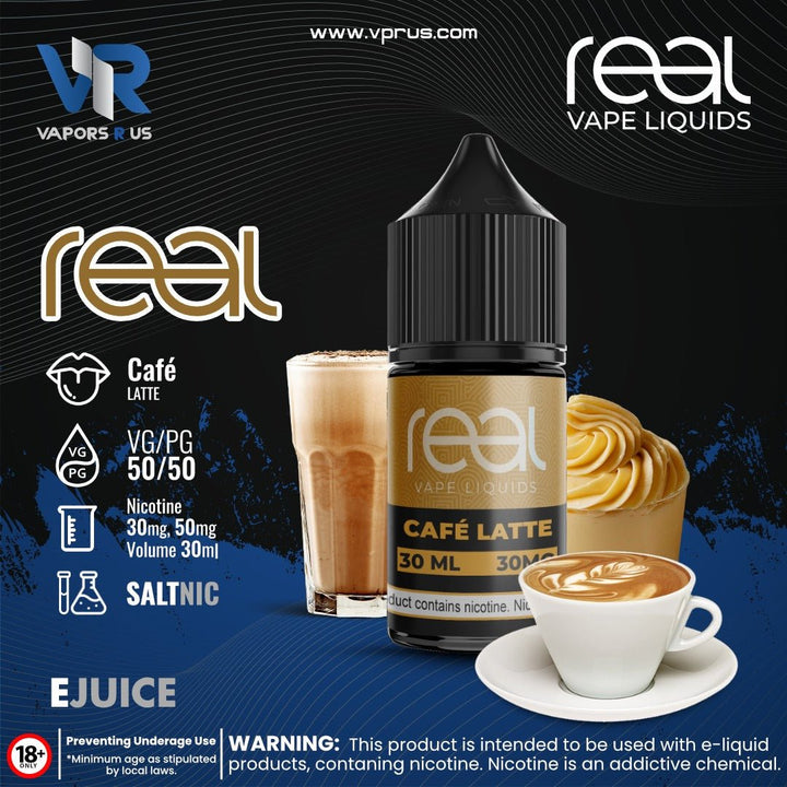 REAL VAPE - Cafe Latte 30ml (SaltNic) | Vapors R Us LLC