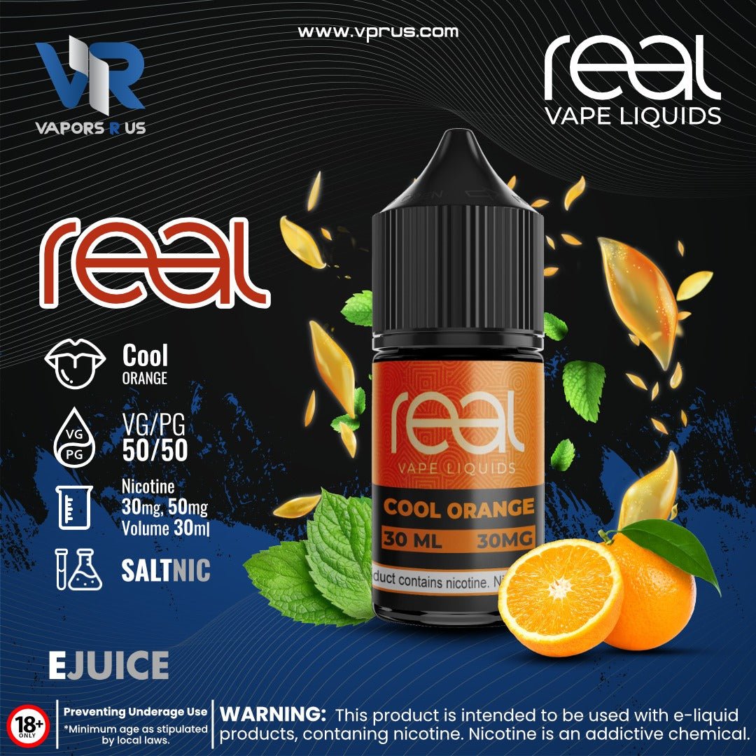 REAL VAPE - Cool Orange 30ml (SaltNic) | Vapors R Us LLC