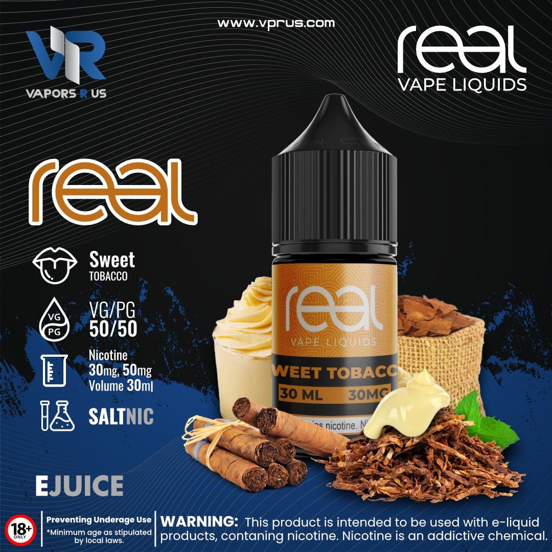 REAL VAPE - Sweet Tobacco 30ml (SaltNic) | Vapors R Us LLC