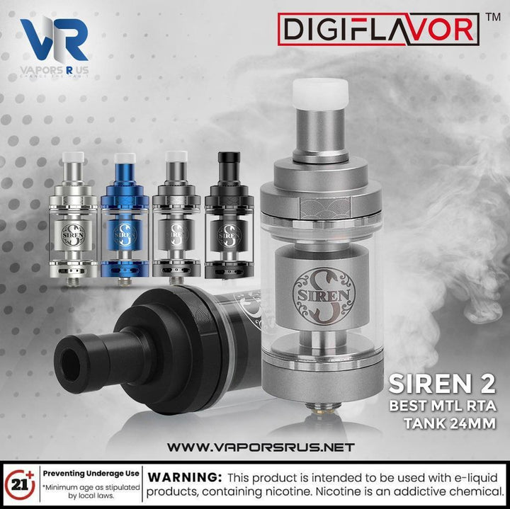 DIGIFLAVOR - Siren 2 best MTL RTA Tank 24mm | Vapors R Us LLC