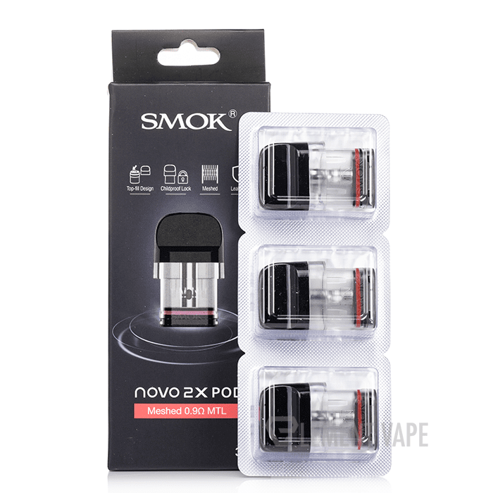 SMOK - NOVO 2X Replacement Pods (0.9 Ohm MESH) 2ml | Vapors R Us LLC