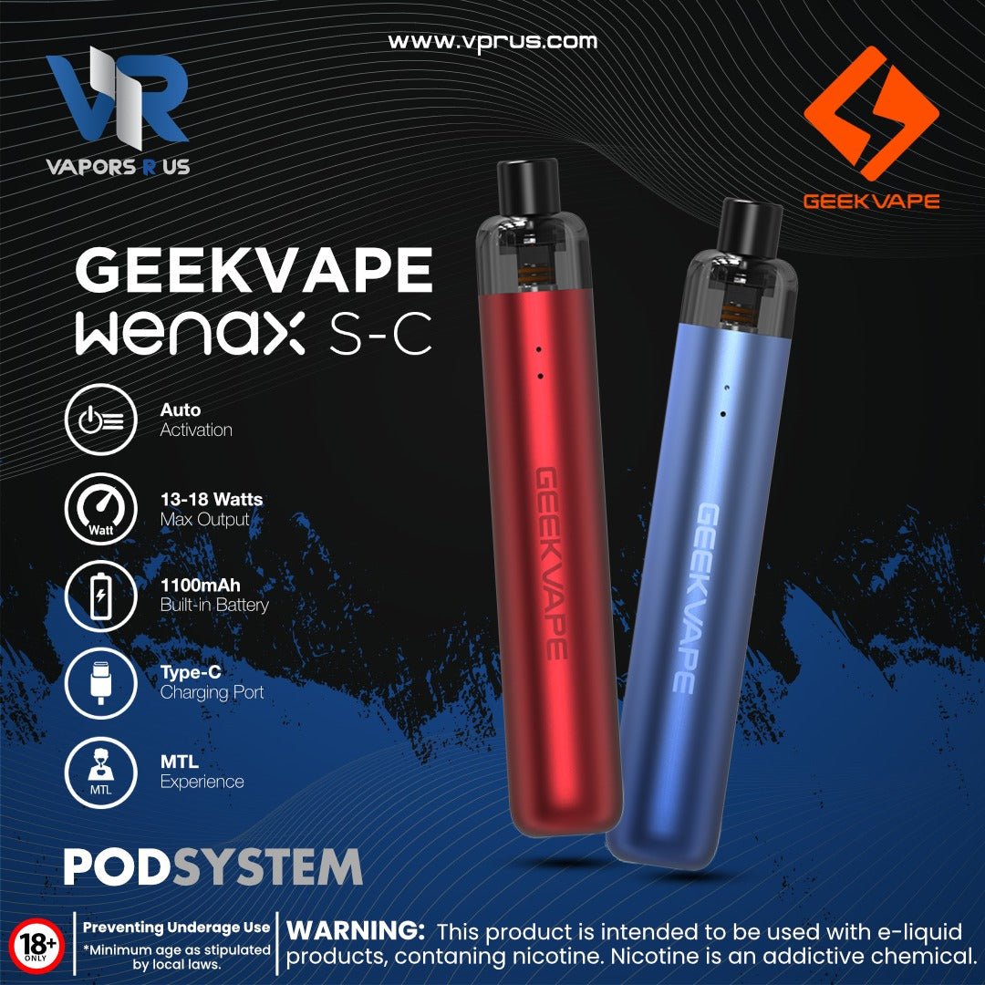 GEEKVAPE - Wenax S-C Pod Starter Kit 1100mAh | Vapors R Us LLC